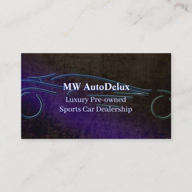 Cartão De Visita Concessionário automóvel dos esportes, (Frente)