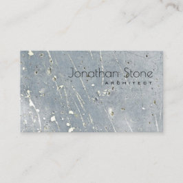 Cartão De Visita Concreto mínimo moderno profissional do cinza & o