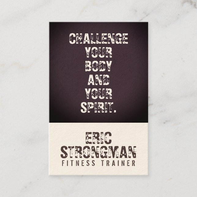 Cartão De Visita Concreto oxidado do cobrir do texto das citações (Frente)