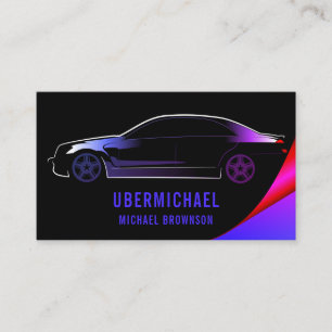 Cartão De Visita Condutor Carro Metálico Preto lux auto