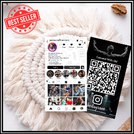 Cartão De Visita Conectar-se ao Instagram Pessoal do Treinador de M