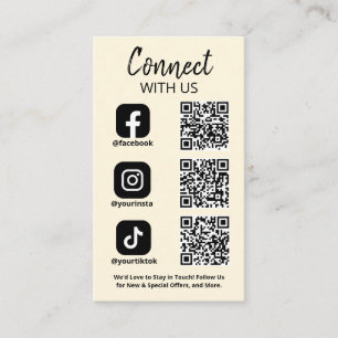 Cartão De Visita Conectar-se com o código QR da mídia social