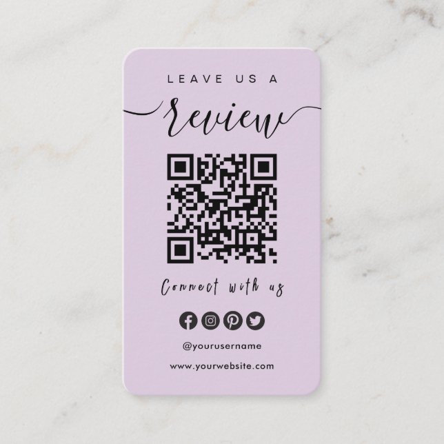 Cartão De Visita Conectar-se com o código QR dos EUA | Deixe-Nos Um (Frente)