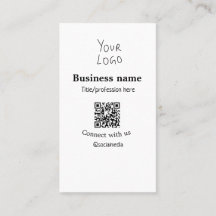 Conectar-se com o logotipo de empresa QR nome de m