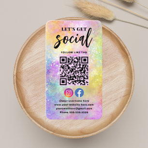 Cartão De Visita Conectar-se com o Na moda de Moderno de Código QR 
