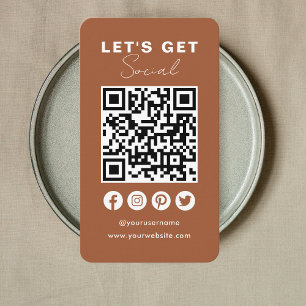 Cartão De Visita Conecte-se com o Código QR de Mídia Social America