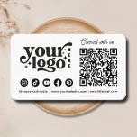 Cartão De Visita Conecte-se com o código QR de mídia social branco<br><div class="desc">Procurando uma maneira de envolver seus clientes com suas sociedades e seu site? Veja esta conexão com o Cartão de visita de branco do código QR da mídia social. Você pode adicionar facilmente um QR personalizado com um link ao seu site. Você só precisa preencher a URL do seu site...</div>