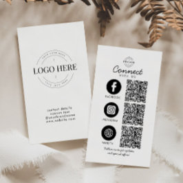Cartão De Visita Conecte-se com o logotipo de mídia social de códig
