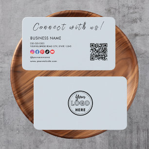 Cartão De Visita Conecte-se com o Marinho flexível de mídia social 