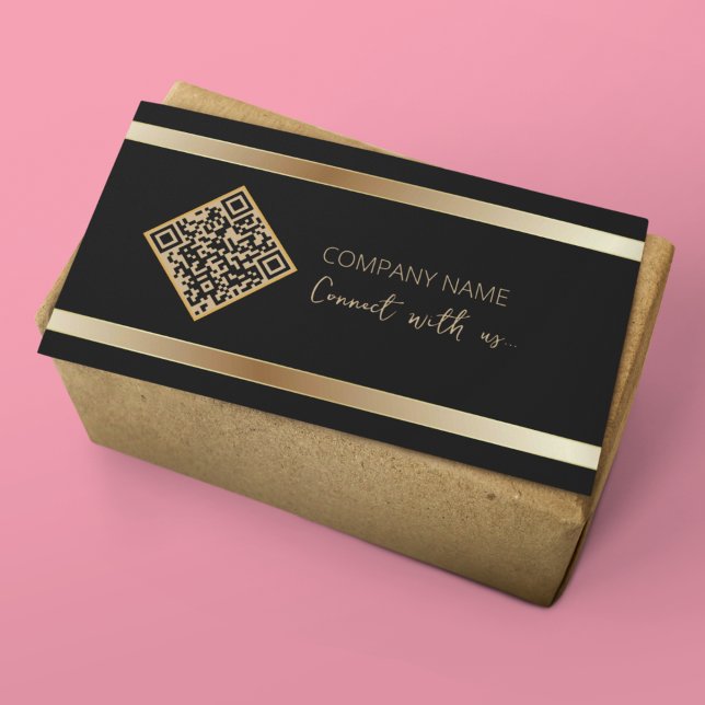 Cartão De Visita Conecte-se Conosco Código QR de Mídia Social (Criador carregado)
