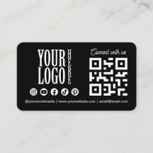 Conecte-se conosco Código QR de Mídia Social Preto