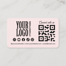 Conecte-se conosco Código QR de Mídia Social Rosa