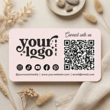 Conecte-se conosco Código QR de Mídia Social Rosa