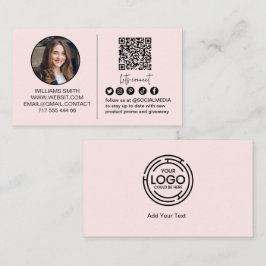 Cartão De Visita Conecte-se Conosco Código Qr Logo Foto Empresa Ros