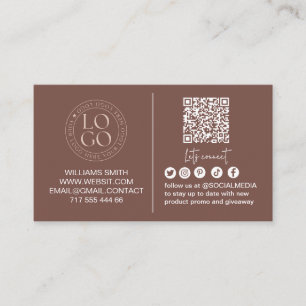 Cartão De Visita Conecte-se Conosco Código Qr Logotipo Mídia Social