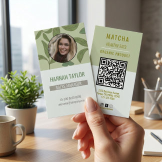 Cartão De Visita Conecte-se conosco | Código QR Logotipo verde do c