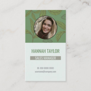 Cartão De Visita Conecte-se conosco   Código QR Logotipo verde do c