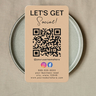 Cartão De Visita Conecte-se conosco Instagram Código Qr do Logotipo