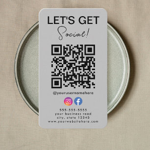 Cartão De Visita Conecte-se conosco Instagram Código Qr do Logotipo