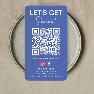 Cartão De Visita Conecte-se conosco Instagram Código Qr do Logotipo