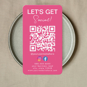 Cartão De Visita Conecte-se conosco Instagram Código Qr do Logotipo