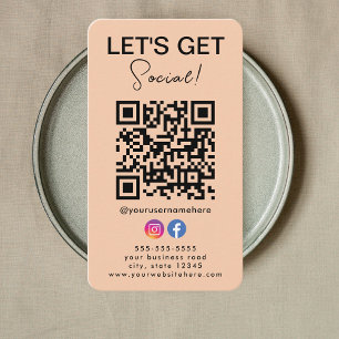 Cartão De Visita Conecte-se conosco Instagram Código Qr do Logotipo