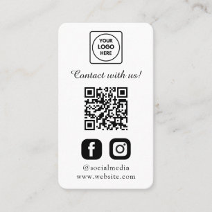 Cartão De Visita Conecte-se Conosco   Instagram Facebook Social QR