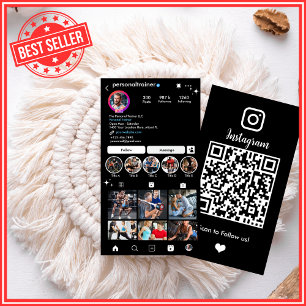 Cartão De Visita Conecte-se conosco Instagram Personal Malhação Tra