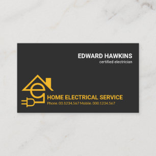 Cartão De Visita Conector de alimentação para uso doméstico eletric