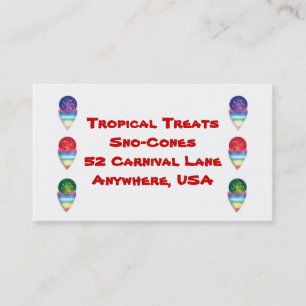 Cartão De Visita    Conessno-cones de neve para o seu negócio de v
