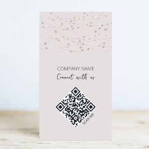 Cartão de Visita Conexão Código QR Minimalista