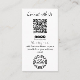 Cartão De Visita Conexão simples com a empresa comercial Qr Code do