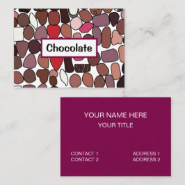 Cartão De Visita Confeitaria de chocolate doce
