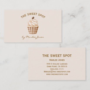 Cartão De Visita Confeitaria de Cupcake Padaria