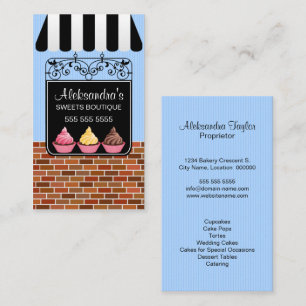 Cartão De Visita Confeitaria de Cupcakes Boutique