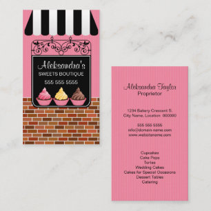 Cartão De Visita Confeitaria de Cupcakes Boutique