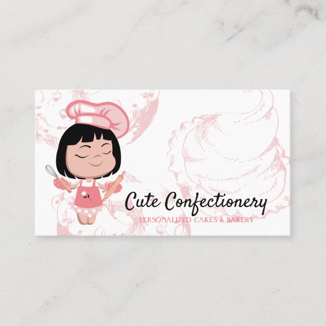 Cartão De Visita Confeiteira Menina (Frente)