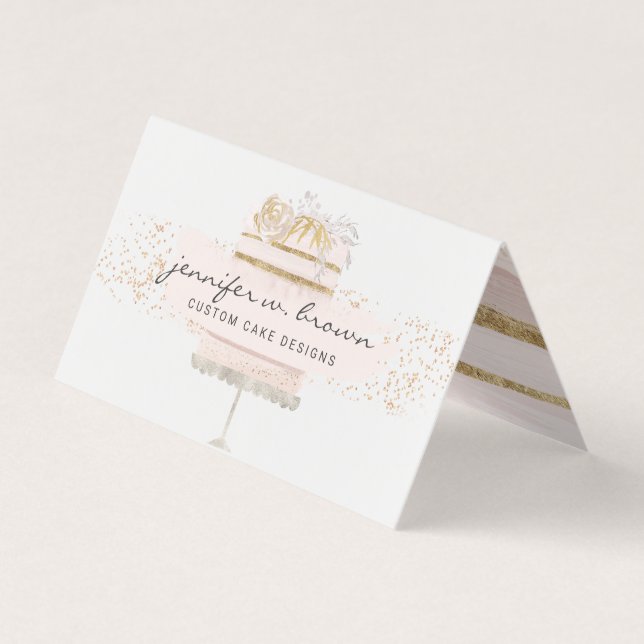 Cartão De Visita Confeiteiro de Bolo de Casamento (Frente)