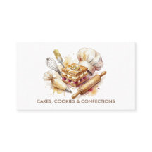 Confeiteiro de Padaria Aquarela Ouro Culinária Cat