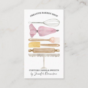 Cartão De Visita Confeiteiro de Padaria Chef Criativo Decoração de