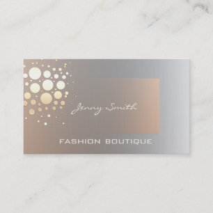 Cartão De Visita Confetes dourados/de bronze extravagantes