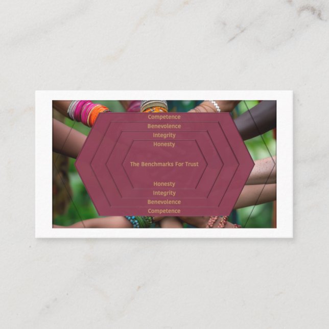 Cartão De Visita Confiar na Liderança Transformacional (com código  (Frente)