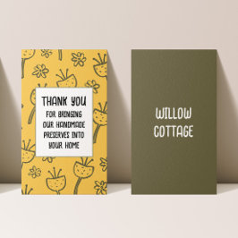 Cartão De Visita Congelamento personalizável de algodão e reservas