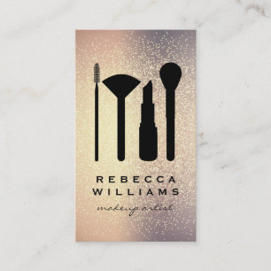 Cartão De Visita Conjunto de Maquiagem de Fundo da Mistura Glitter