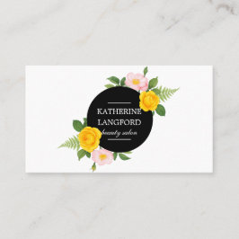 Cartão De Visita Conjunto de negócios Salão de beleza Floral mínimo
