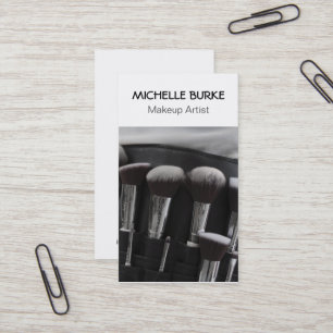 Cartão De Visita Conjunto de Pincéis Monocromáticos Makeup Arti