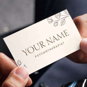 Cartão De Visita Conselheiro da Família Psicoterapeuta Minimalista
