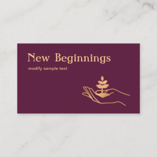 Cartão De Visita Conselheiro de Bem-Estar da Fábrica de Folha de Mã