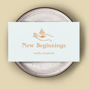 Cartão De Visita Conselheiro de Bem-Estar das Plantas Folhosas