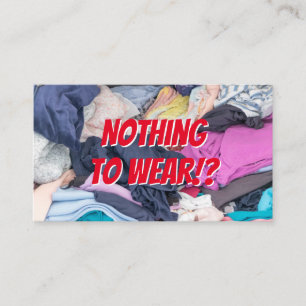 Cartão De Visita Conselheiro de moda engraçado e armário de roupas